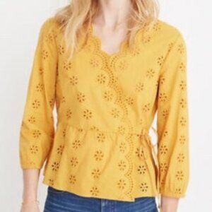 Madewell Scalloped Eyelet Top